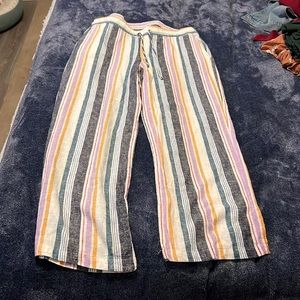 Stripped Linen Pants